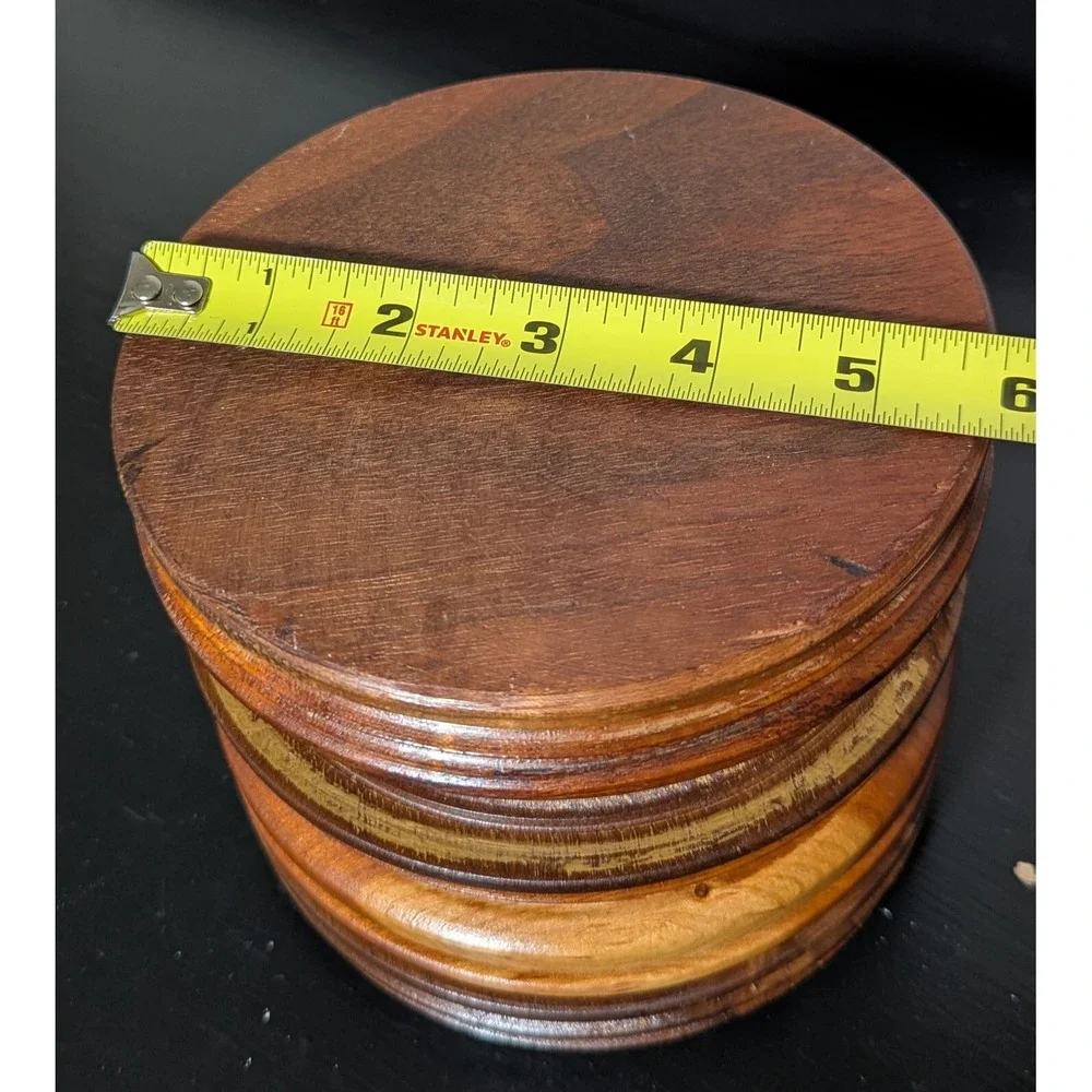 FATHER'S DAY‎ IDEA Hand-Turned Trinket/Storage Box Multi-Layer With Fitted Lid